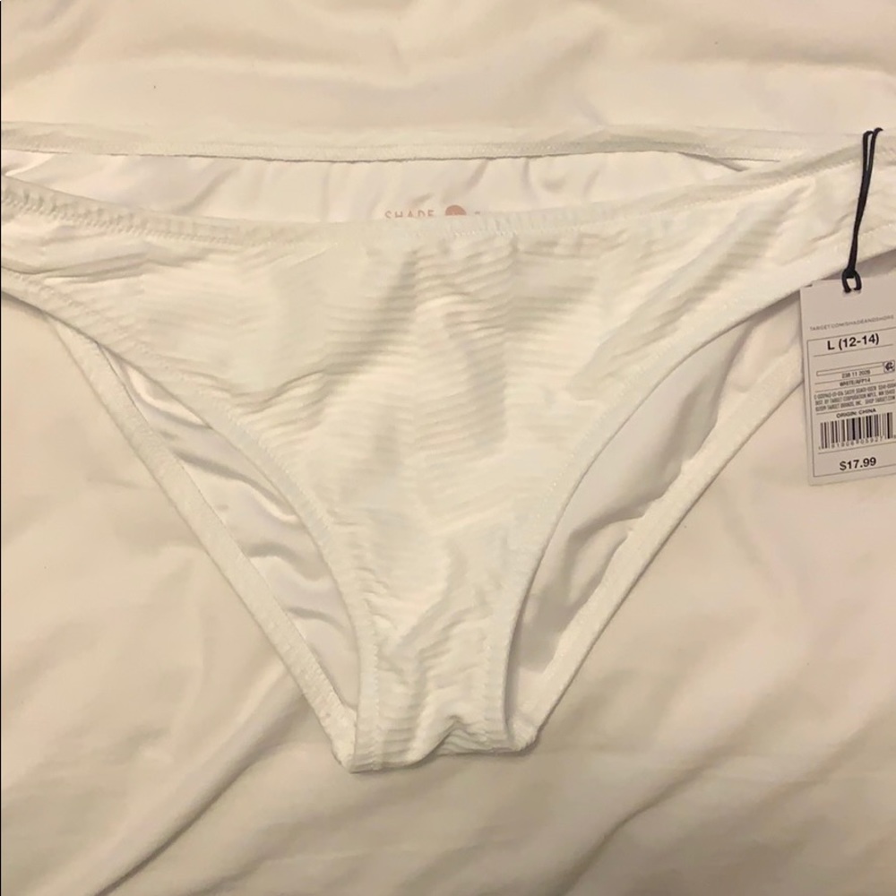 Shade and shore white bikini bottoms